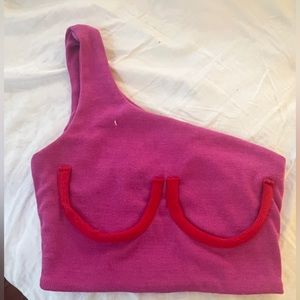 Boob outline crop top .)